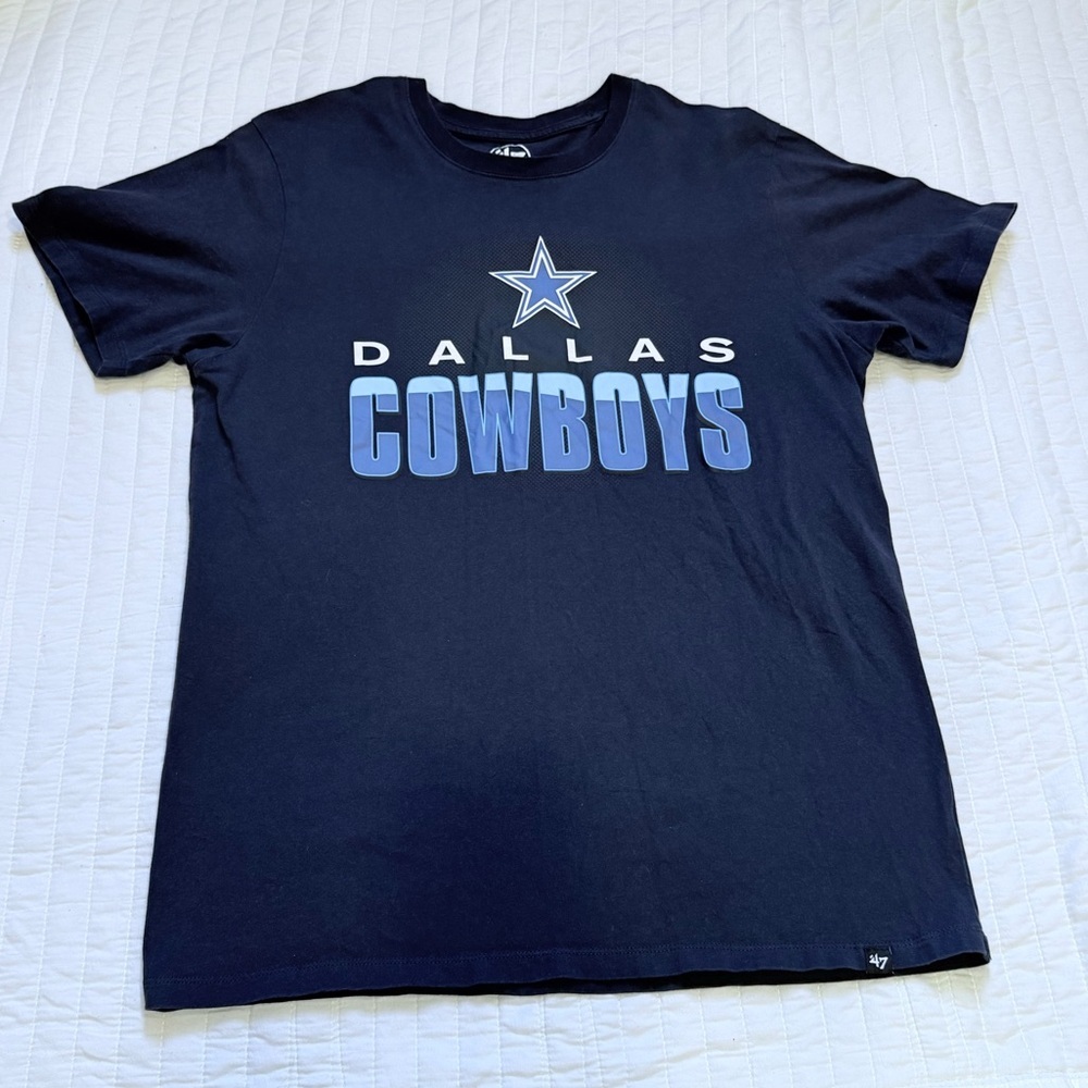 NFL Dallas Cowboys '47 Brand Men's Blue Short Sleeve Crew Neck Tee Shirt Large